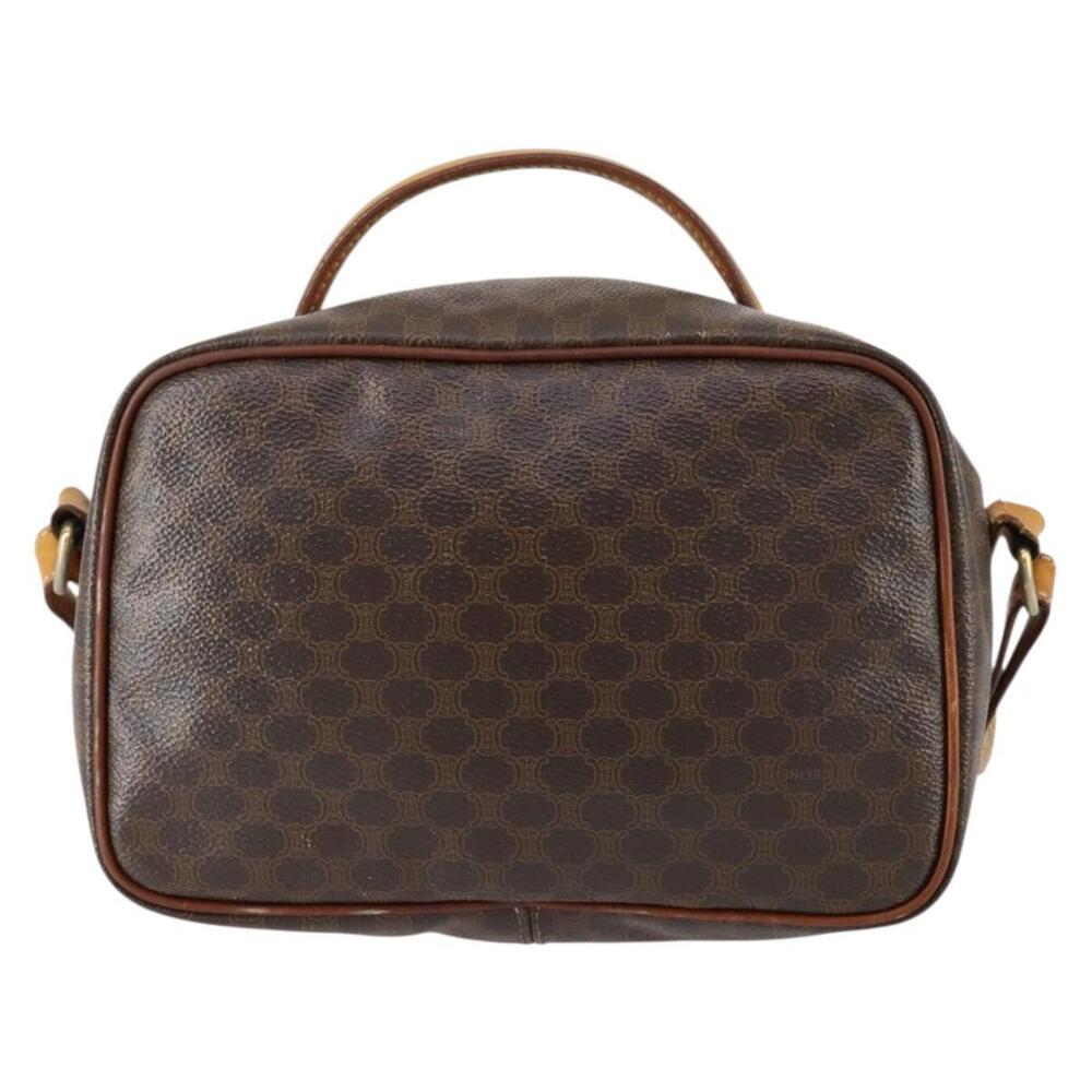 CELINE Macadam Canvas Hand Bag PVC Leather 2way Brown Gold Auth 154376 - Picture 2 of 16